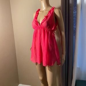 Small - Sheer 2-pc Lingerie Set - Hot Pink- In Bloom by Jonquil NWT Dillards